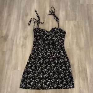 SHEIN BLACK FLORAL DRESS!!